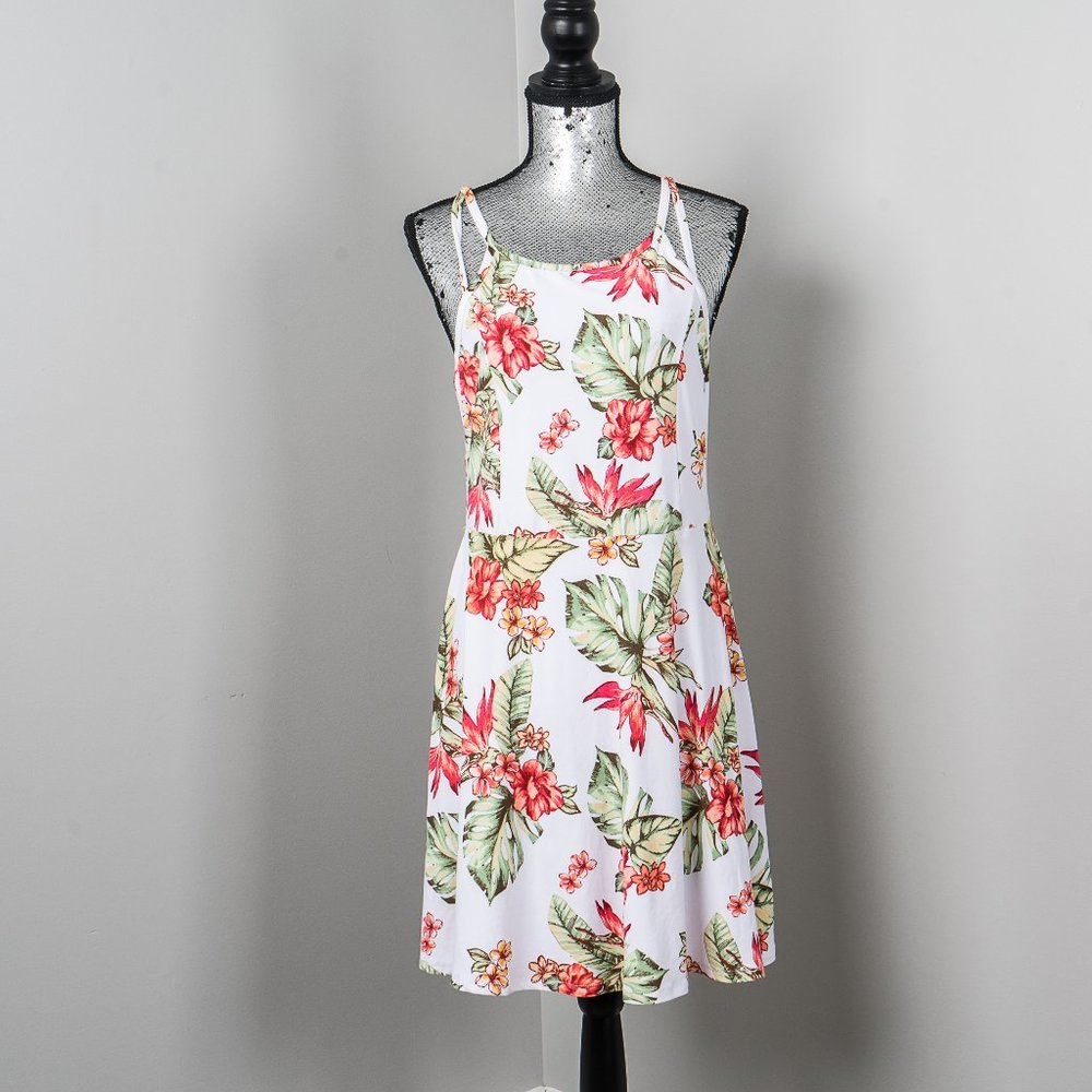 NWT Planet White Floral Skater Dress Juniors XL